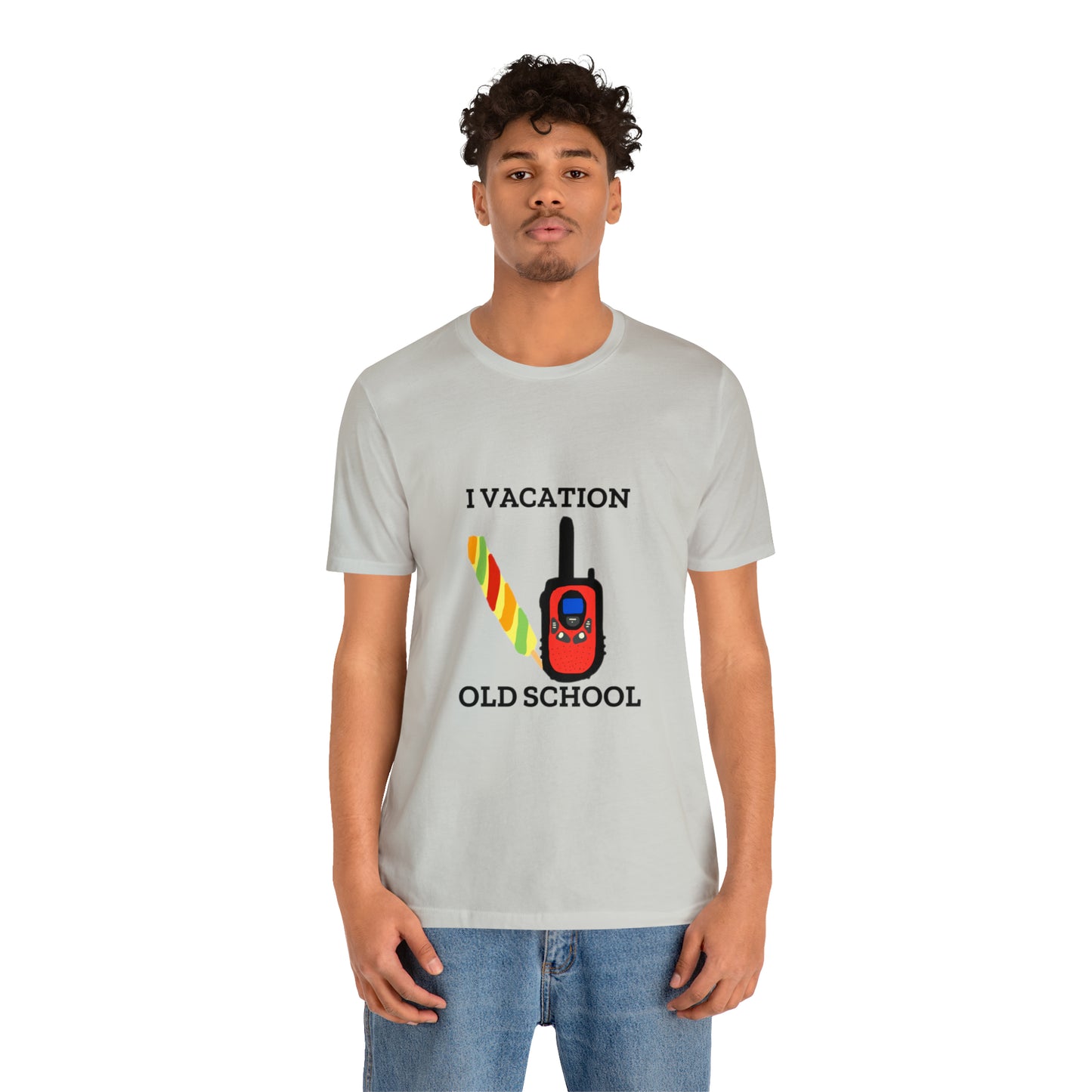 "I Vacation Old School" Unisex Jersey Short Sleeve Tee