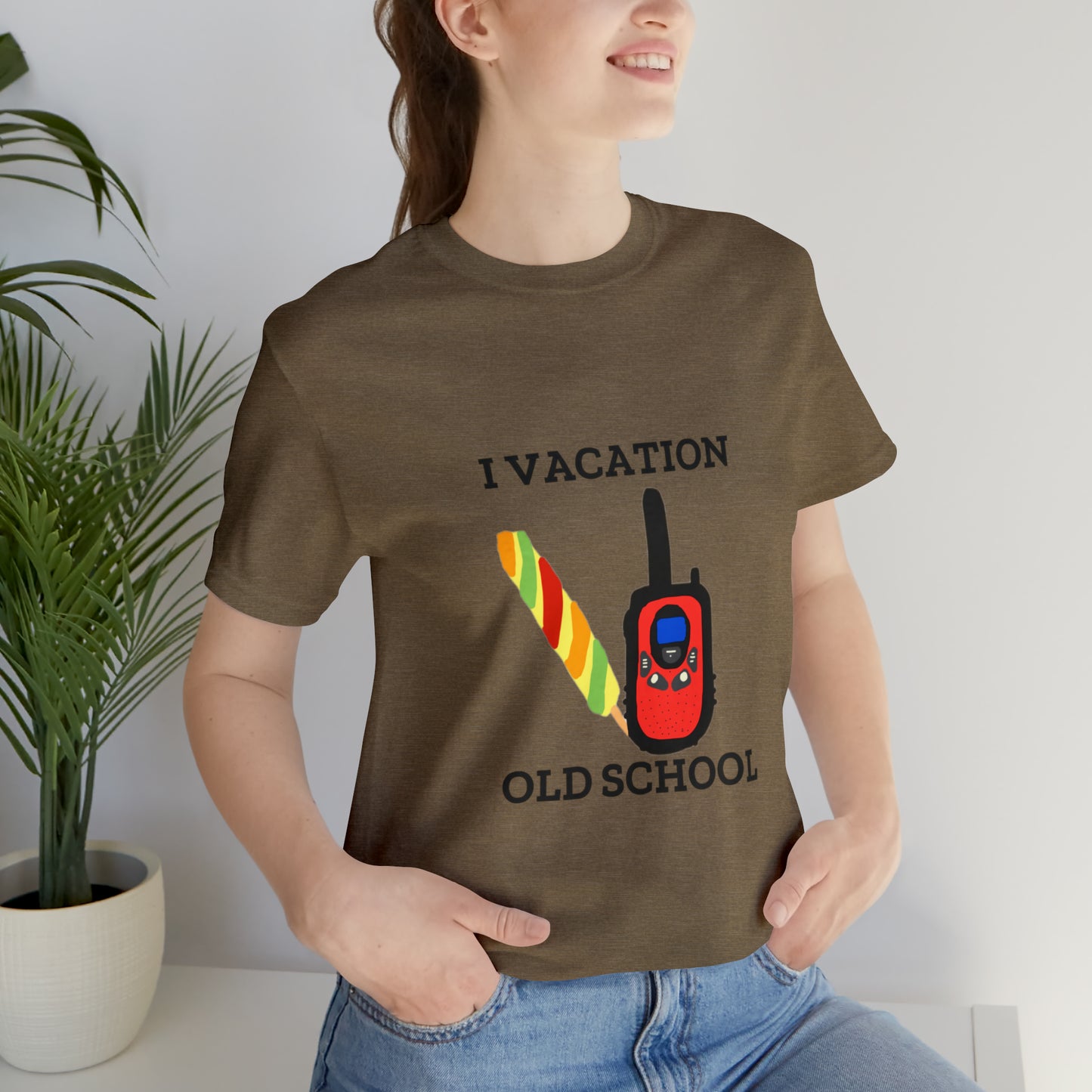 "I Vacation Old School" Unisex Jersey Short Sleeve Tee