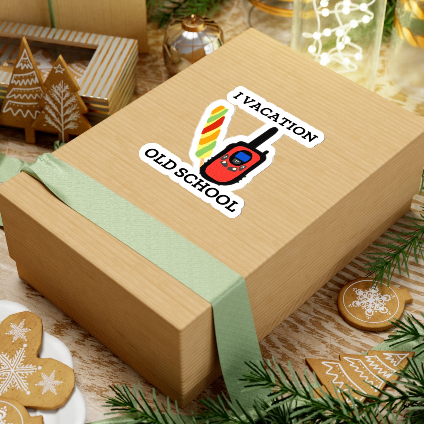 "I Vacation Old School" Kiss-Cut Stickers