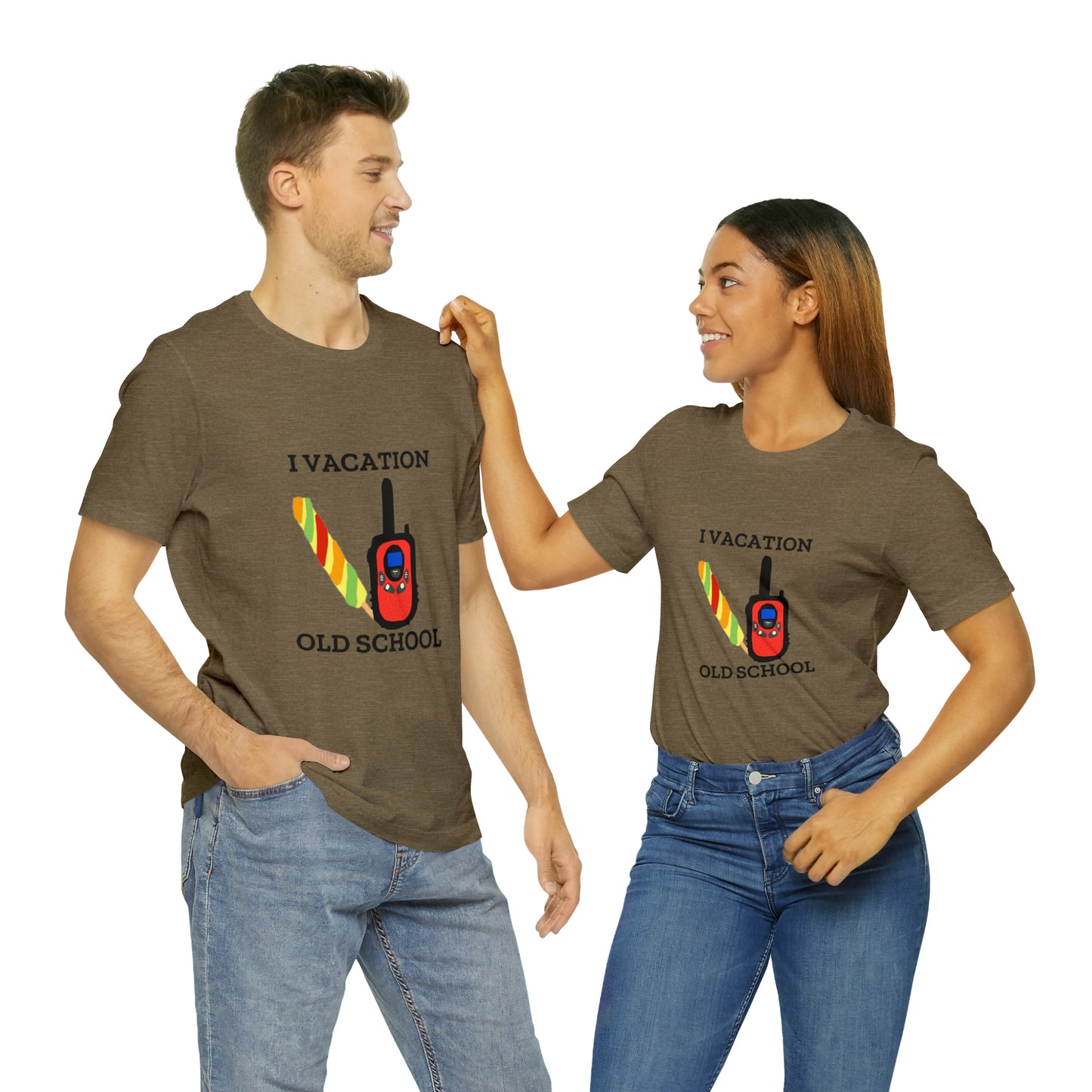 "I Vacation Old School" Unisex Jersey Short Sleeve Tee