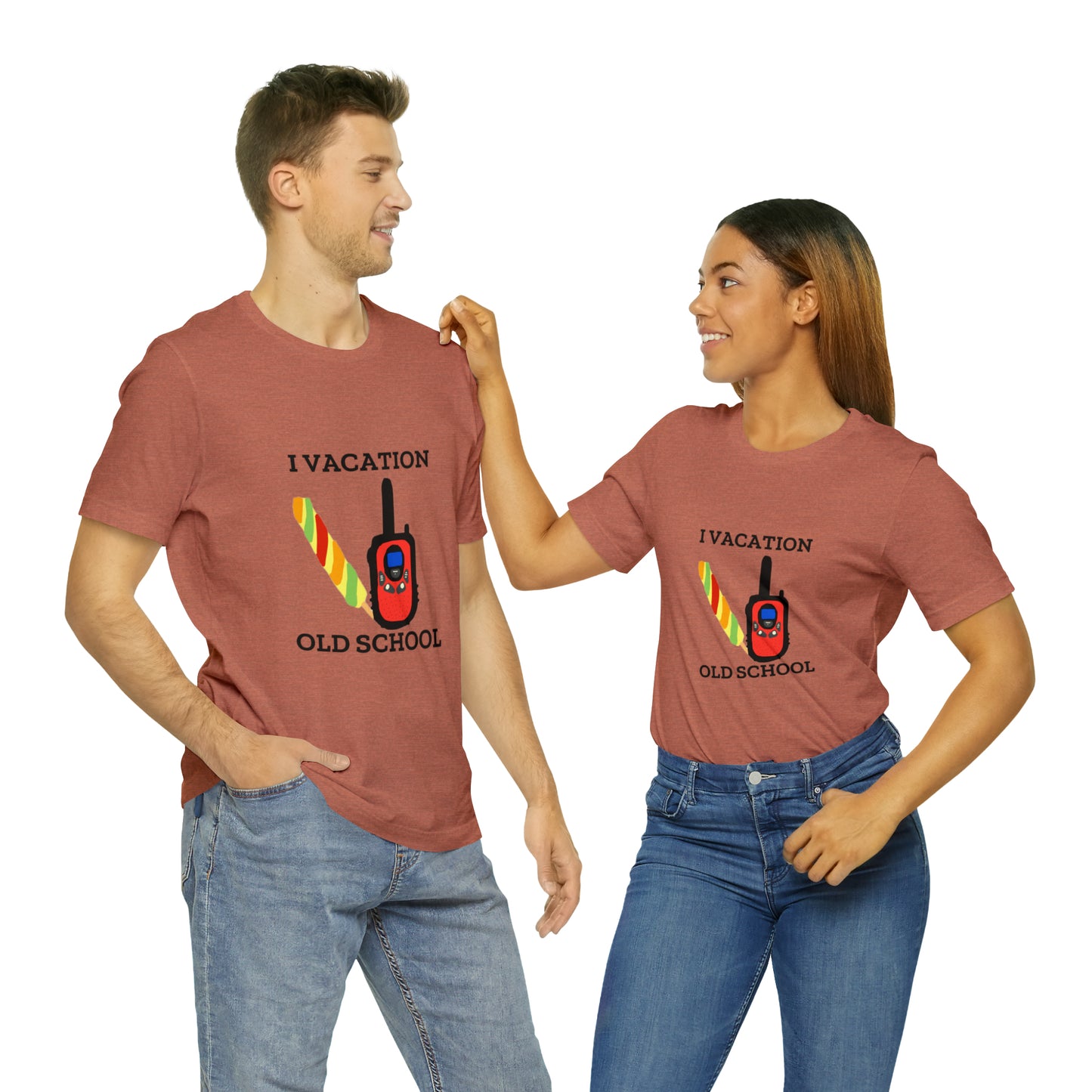 "I Vacation Old School" Unisex Jersey Short Sleeve Tee