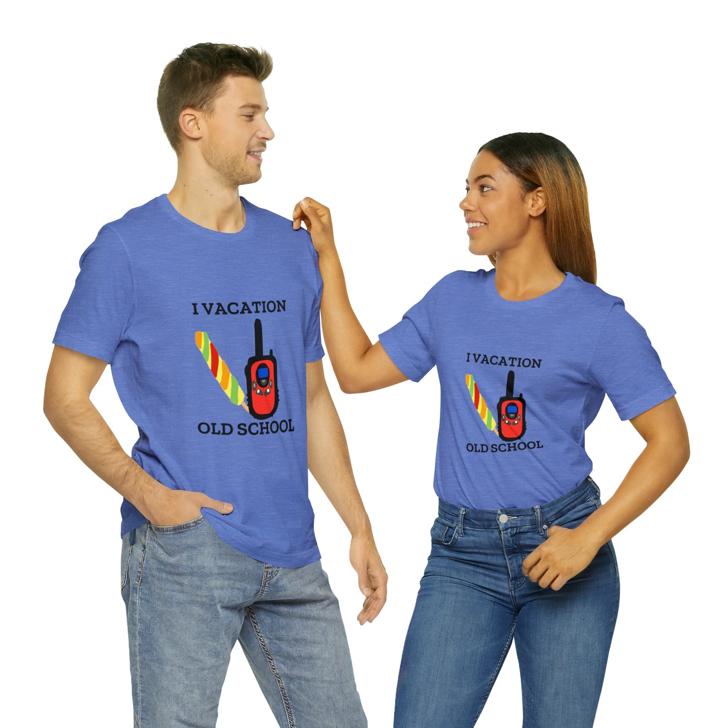 "I Vacation Old School" Unisex Jersey Short Sleeve Tee