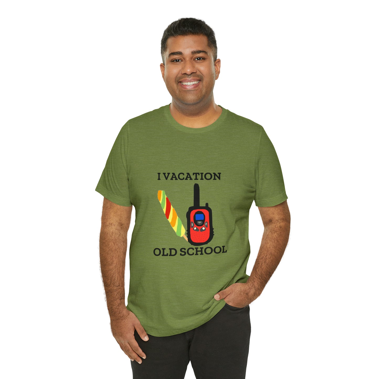 "I Vacation Old School" Unisex Jersey Short Sleeve Tee