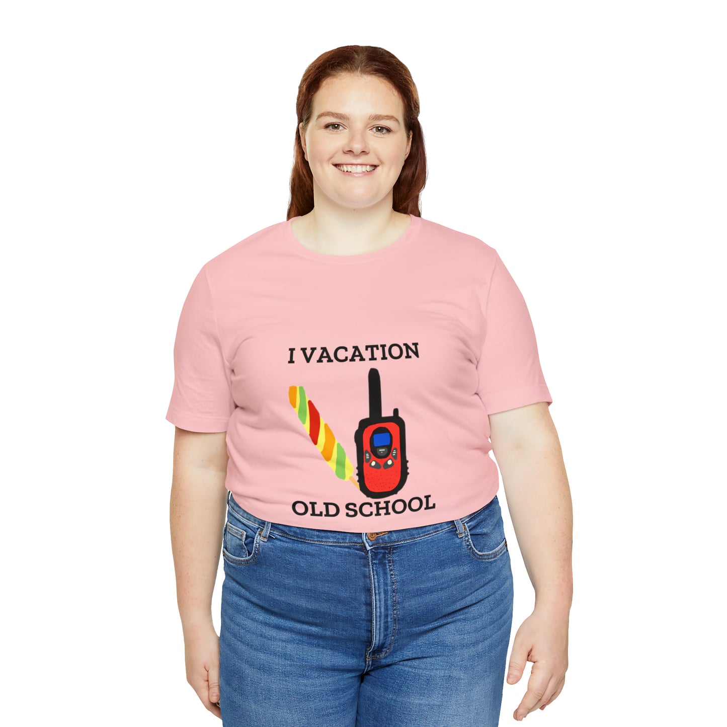 "I Vacation Old School" Unisex Jersey Short Sleeve Tee