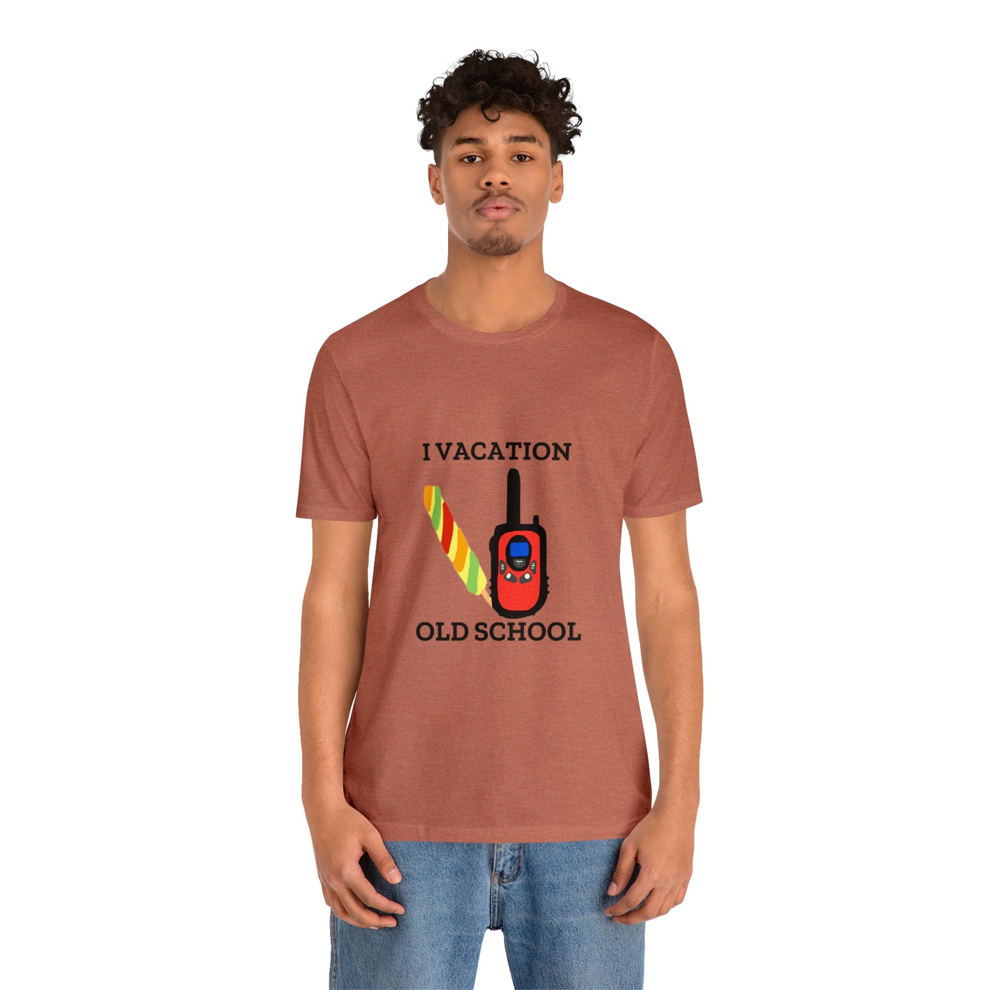 "I Vacation Old School" Unisex Jersey Short Sleeve Tee
