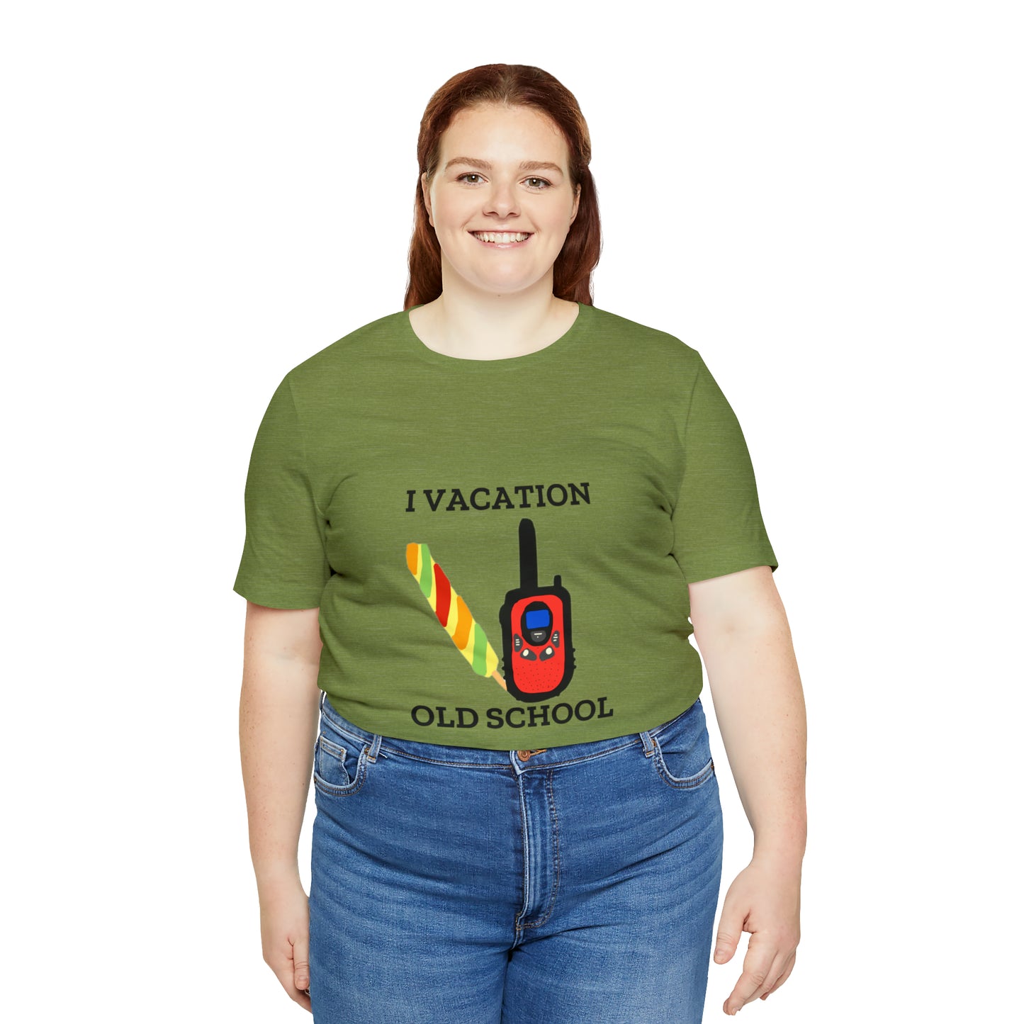 "I Vacation Old School" Unisex Jersey Short Sleeve Tee