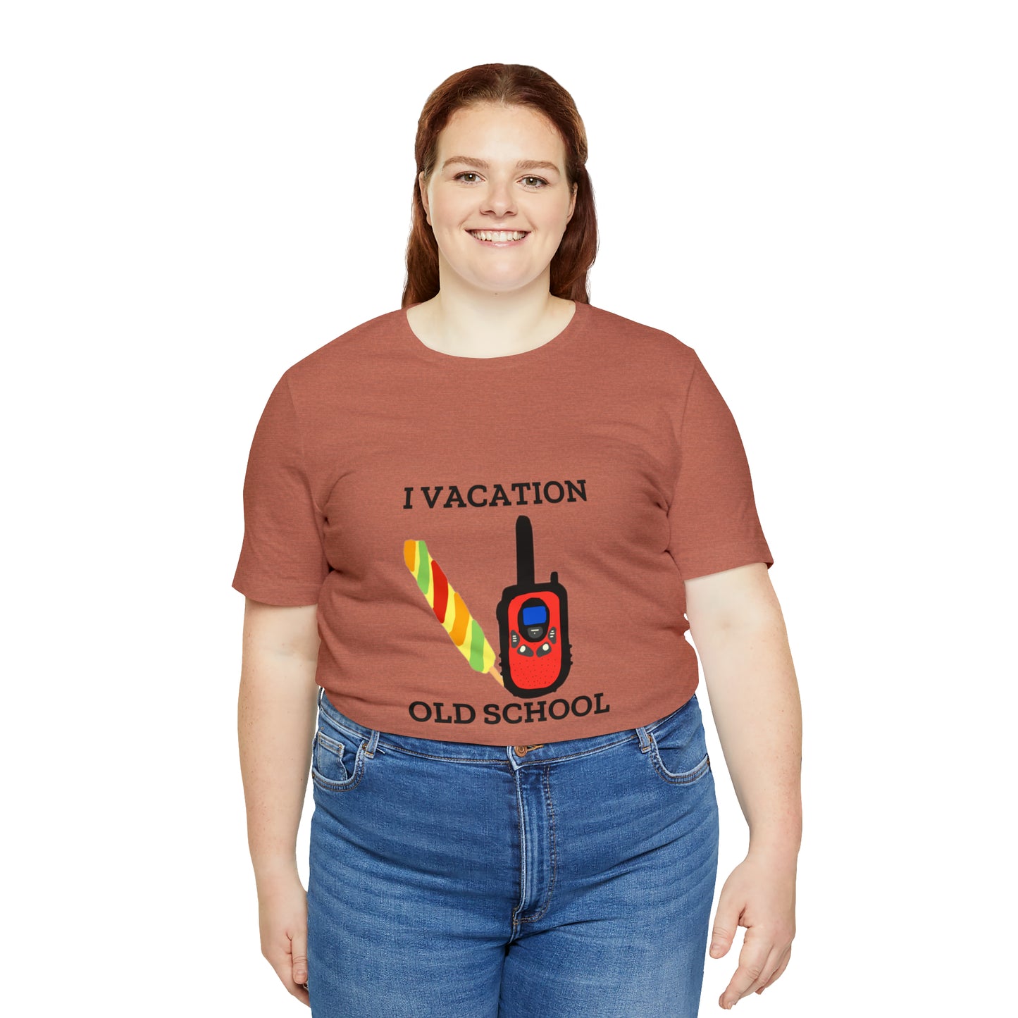 "I Vacation Old School" Unisex Jersey Short Sleeve Tee