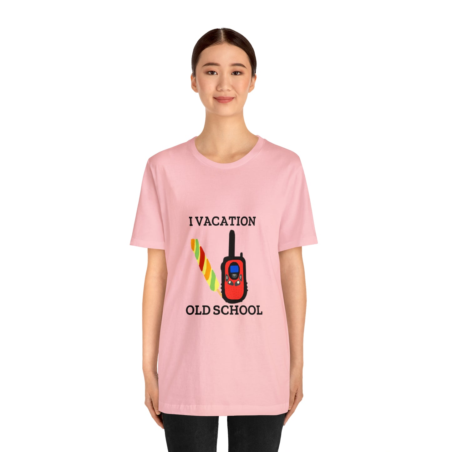 "I Vacation Old School" Unisex Jersey Short Sleeve Tee