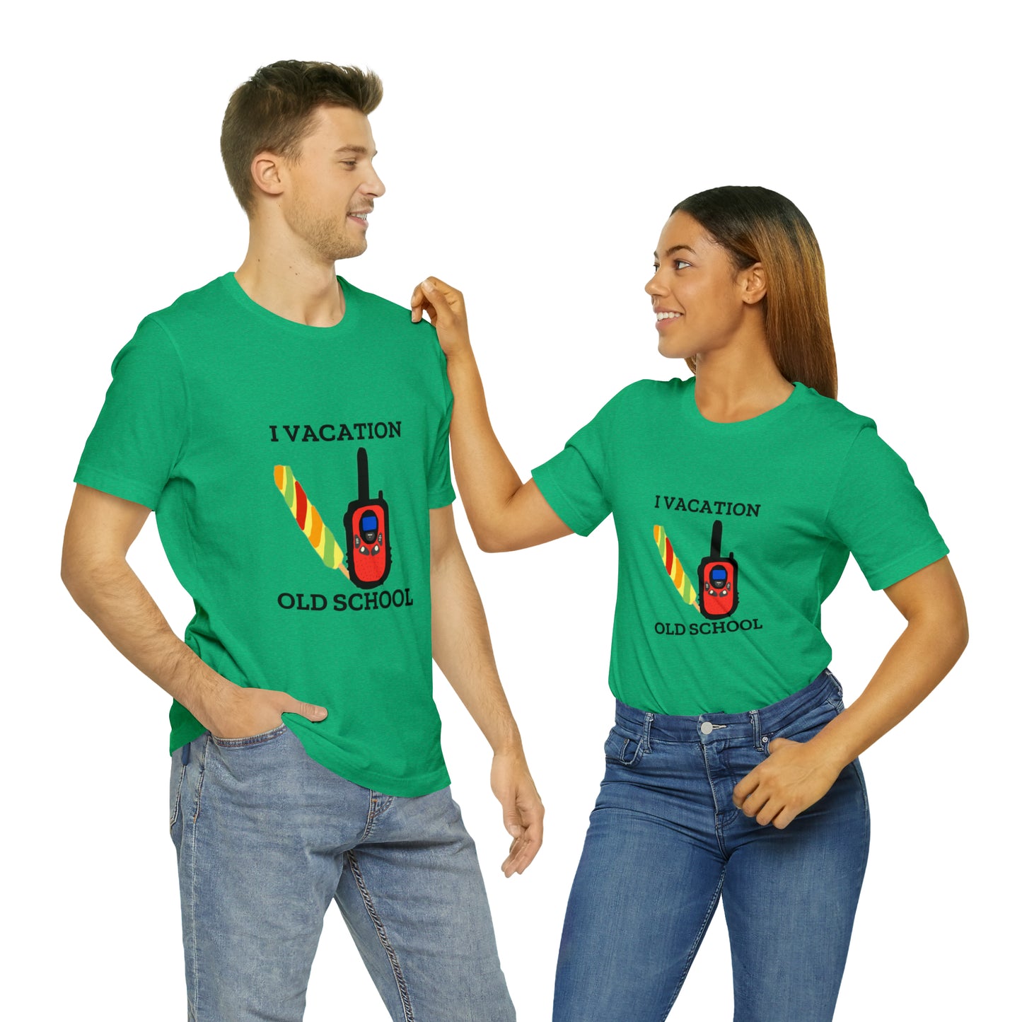 "I Vacation Old School" Unisex Jersey Short Sleeve Tee