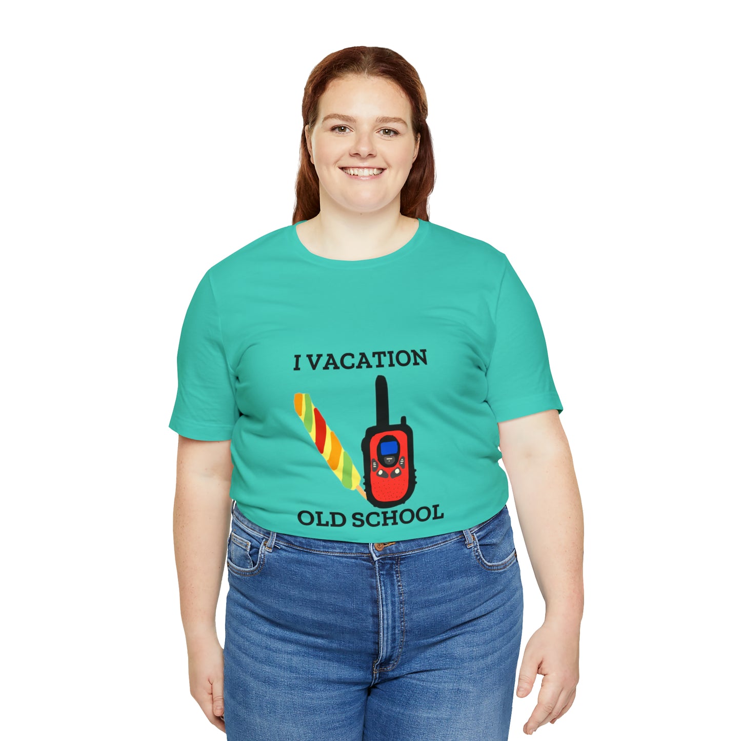 "I Vacation Old School" Unisex Jersey Short Sleeve Tee