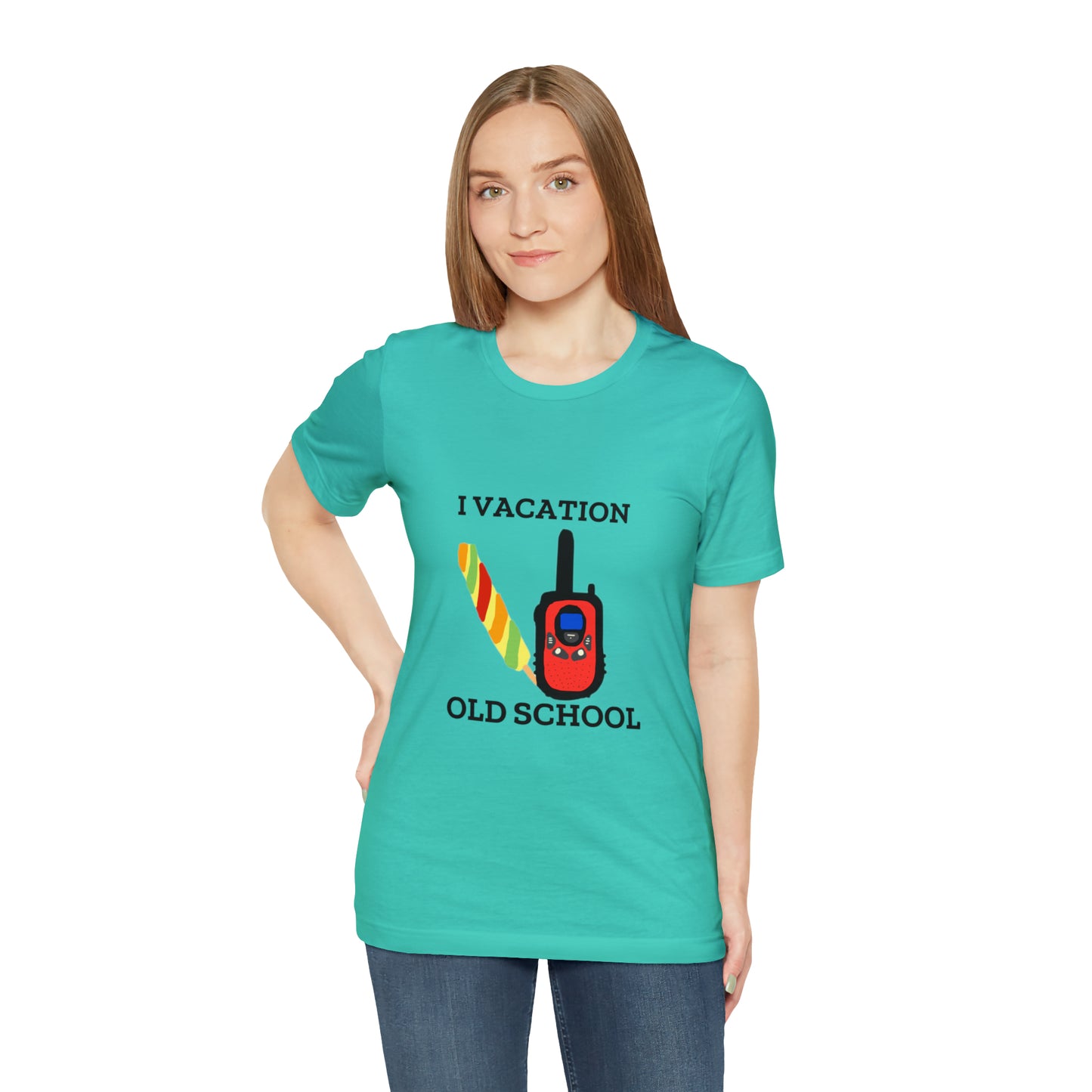 "I Vacation Old School" Unisex Jersey Short Sleeve Tee