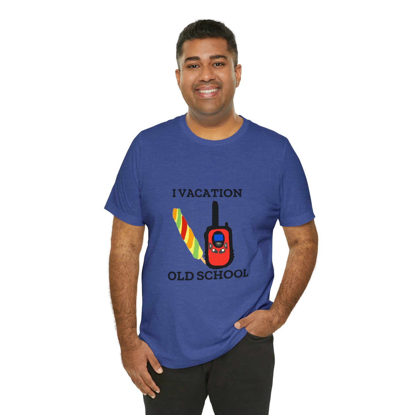 "I Vacation Old School" Unisex Jersey Short Sleeve Tee