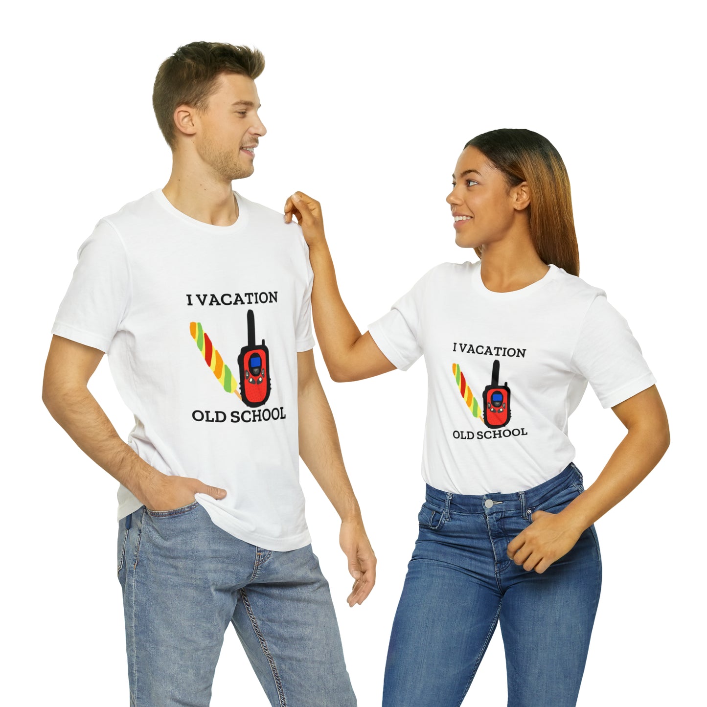 "I Vacation Old School" Unisex Jersey Short Sleeve Tee