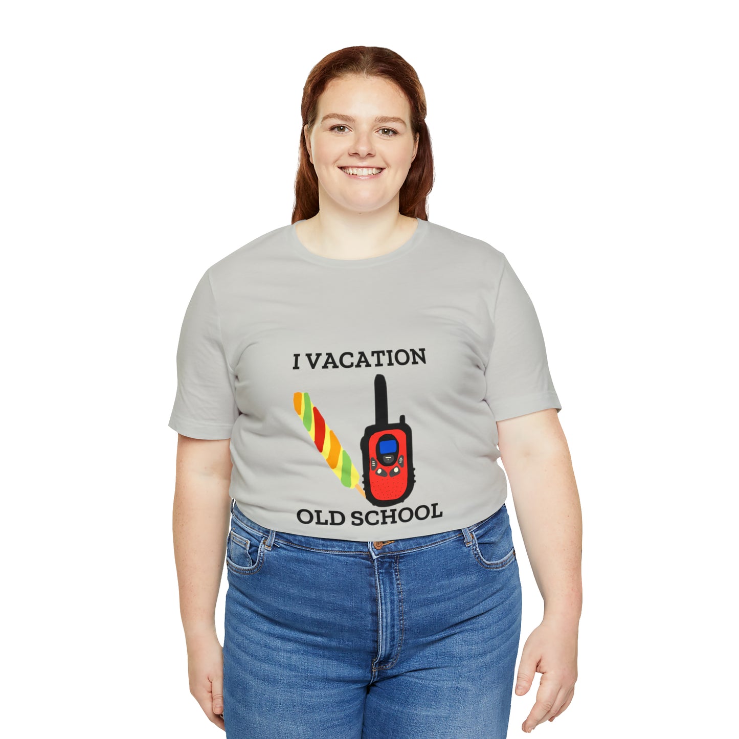 "I Vacation Old School" Unisex Jersey Short Sleeve Tee