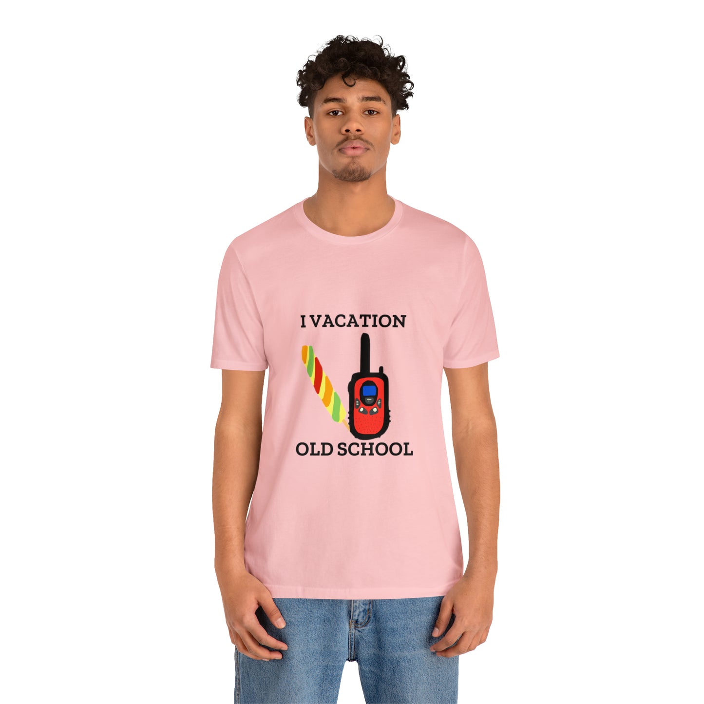 "I Vacation Old School" Unisex Jersey Short Sleeve Tee