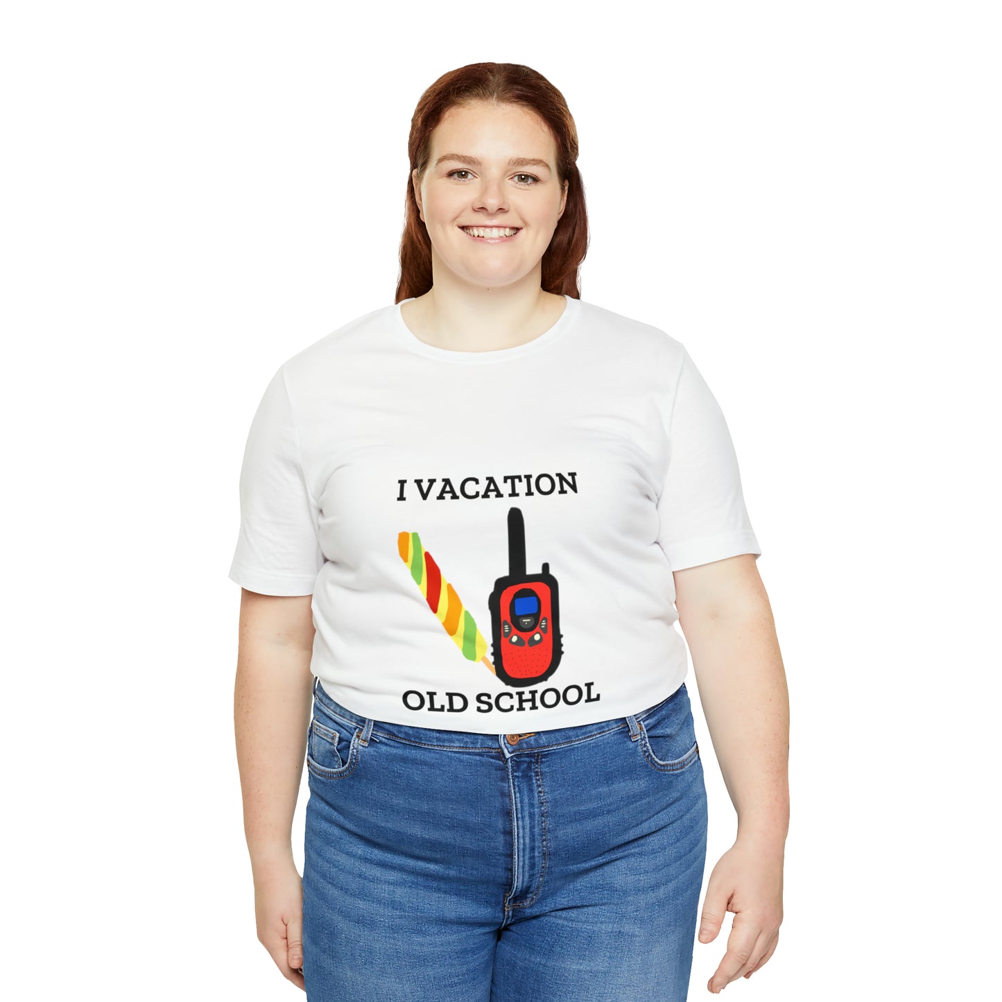 "I Vacation Old School" Unisex Jersey Short Sleeve Tee