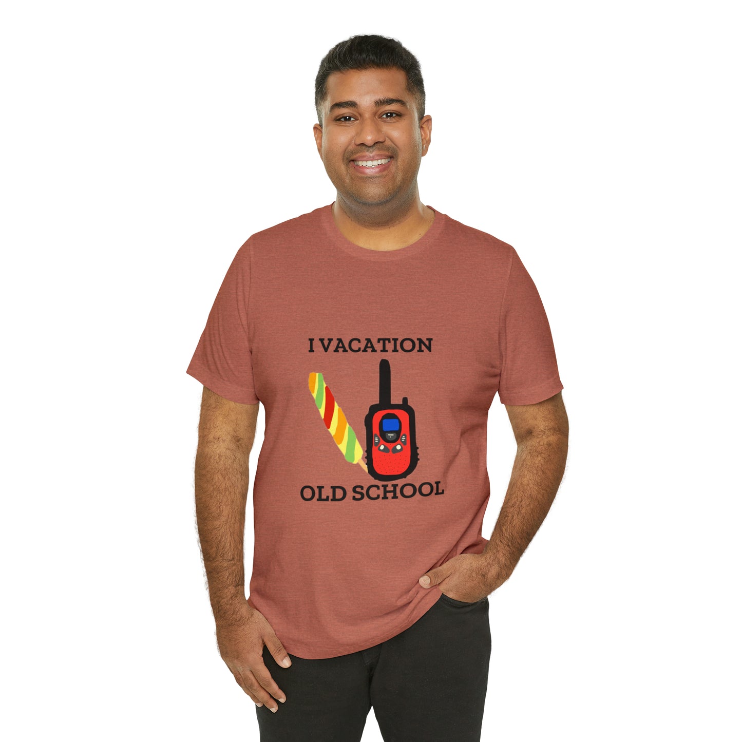 "I Vacation Old School" Unisex Jersey Short Sleeve Tee