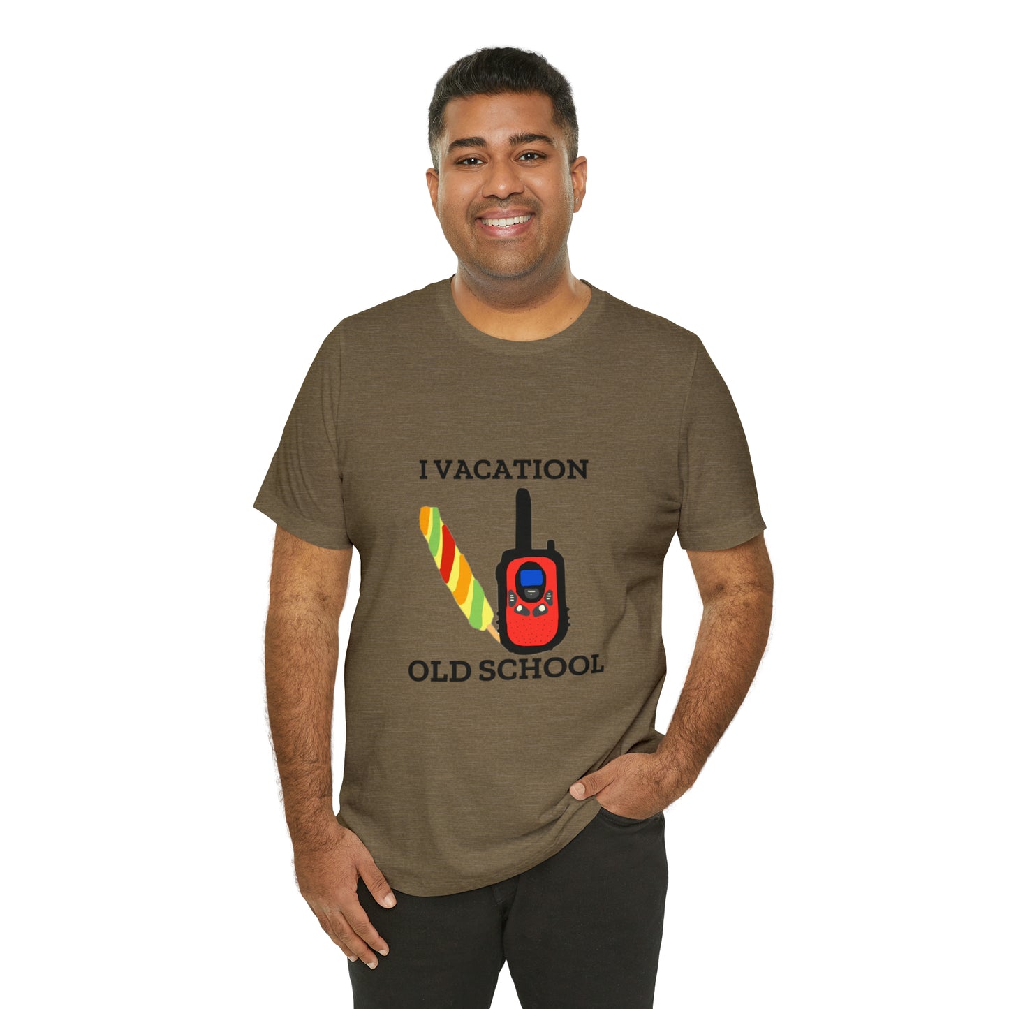 "I Vacation Old School" Unisex Jersey Short Sleeve Tee