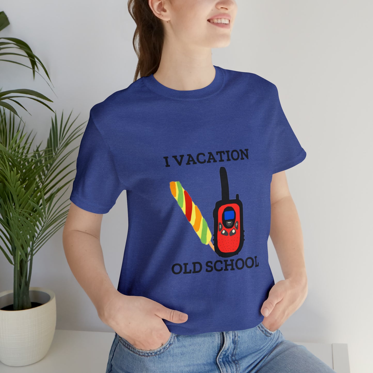 "I Vacation Old School" Unisex Jersey Short Sleeve Tee