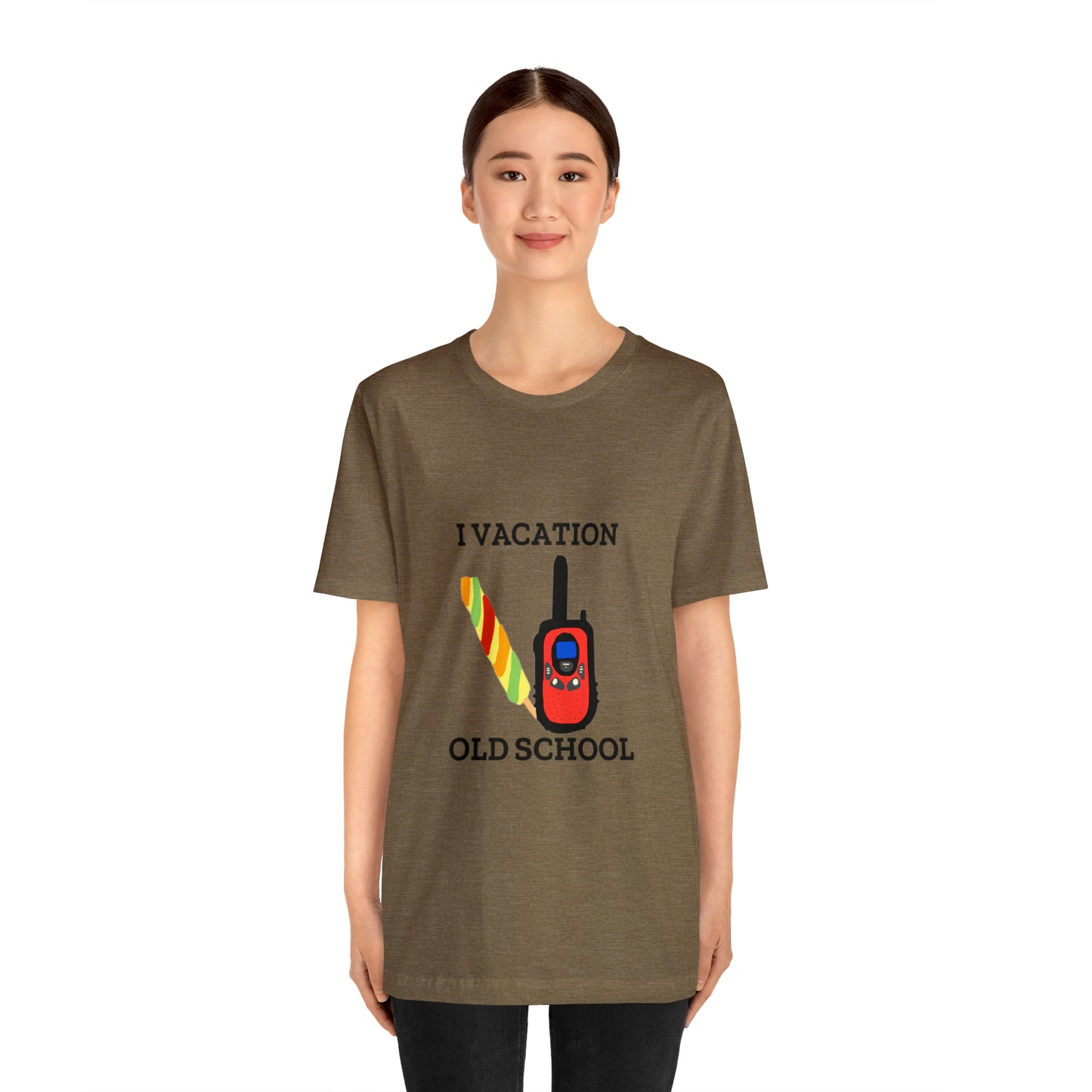 "I Vacation Old School" Unisex Jersey Short Sleeve Tee