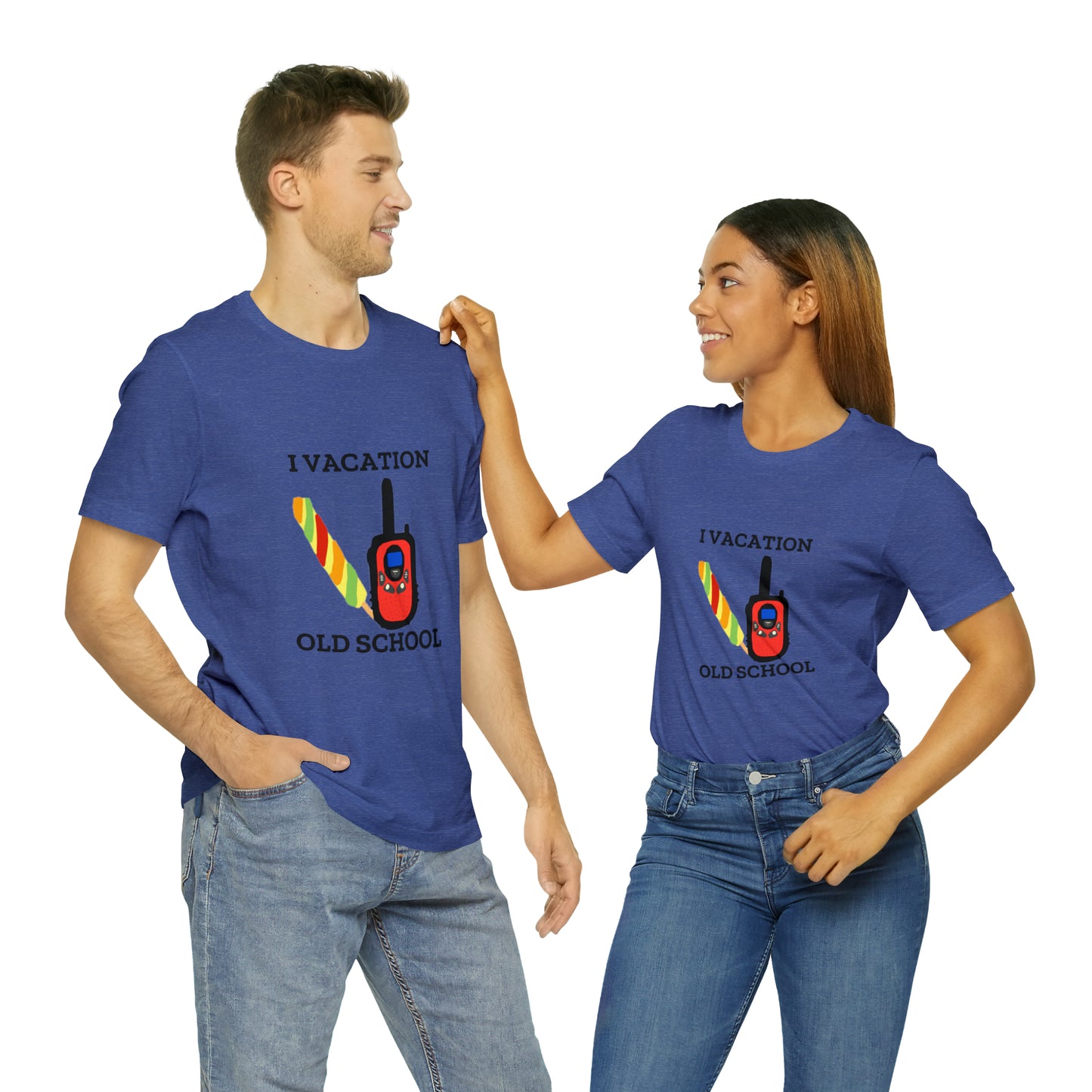 "I Vacation Old School" Unisex Jersey Short Sleeve Tee