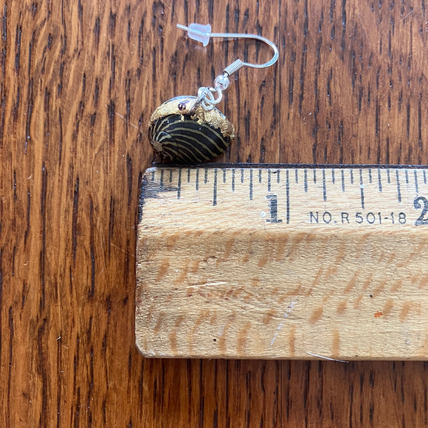 Zebra Nerite Snail Artisan Made Earrings Handcrafted Sea Shell Dangle Earrings