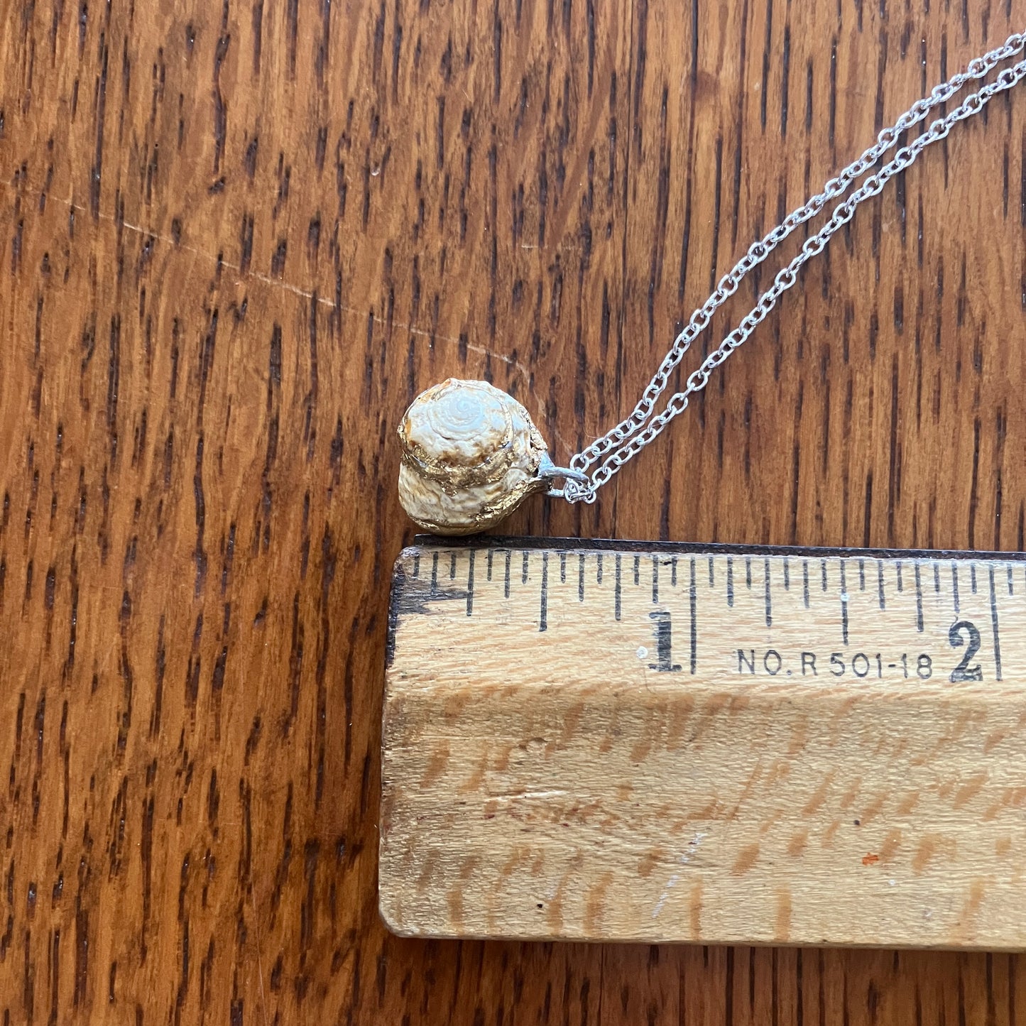 Sea Witch Artisan Made Pendant Handcrafted Sea Shell Necklace 1/2 in x 1/2 in