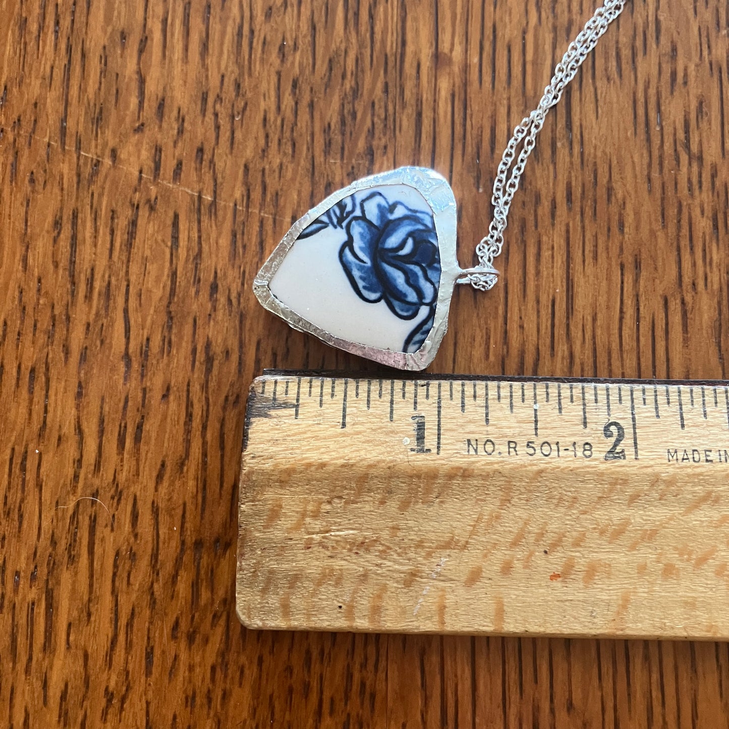 Broken Pottery Artisan Made Pendant Molly Hatch Mug Handcrafted Necklace 1 in x 1 in
