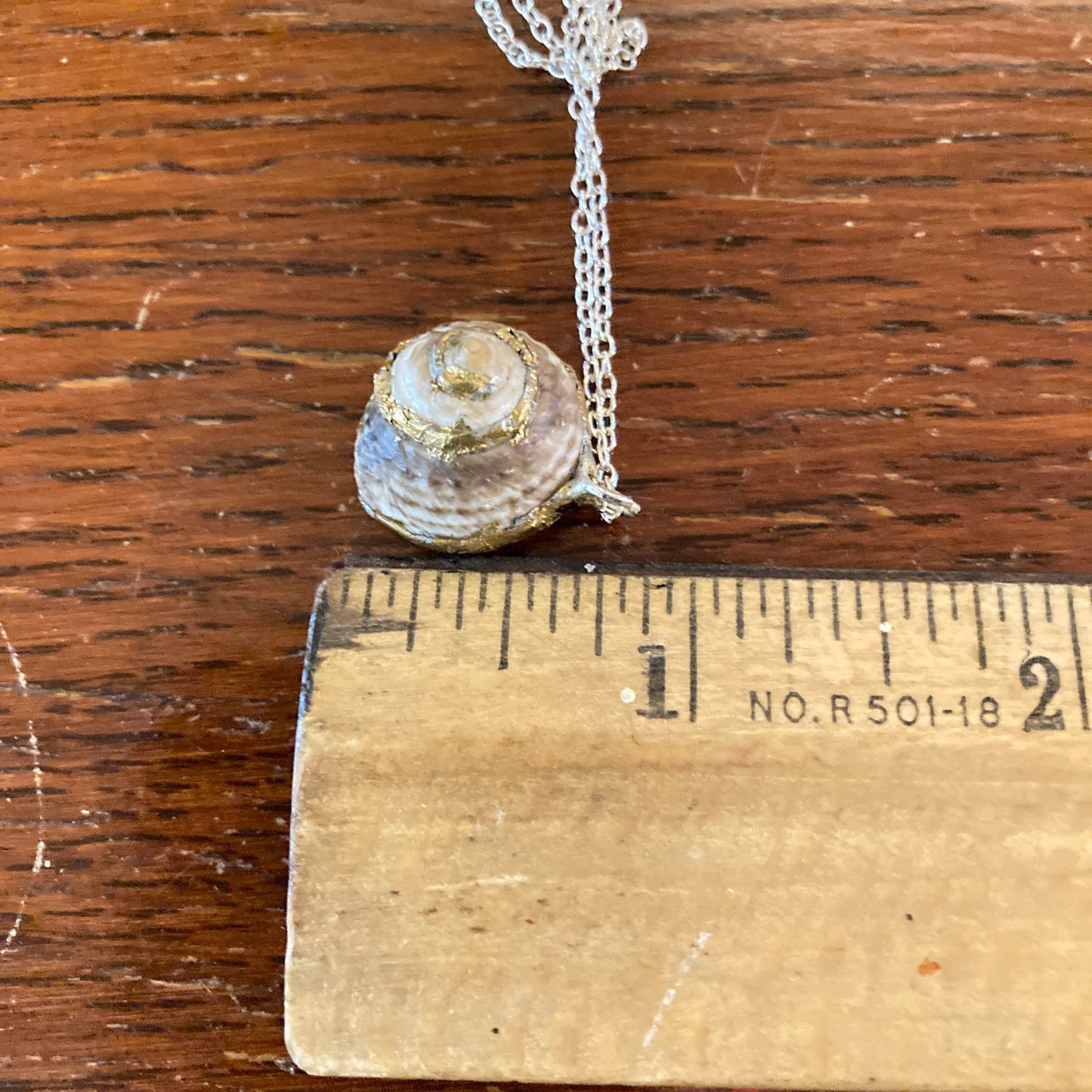 Sea Witch Artisan Made Pendant Handcrafted Sea Shell Necklace 5/8 in x 5/8 in