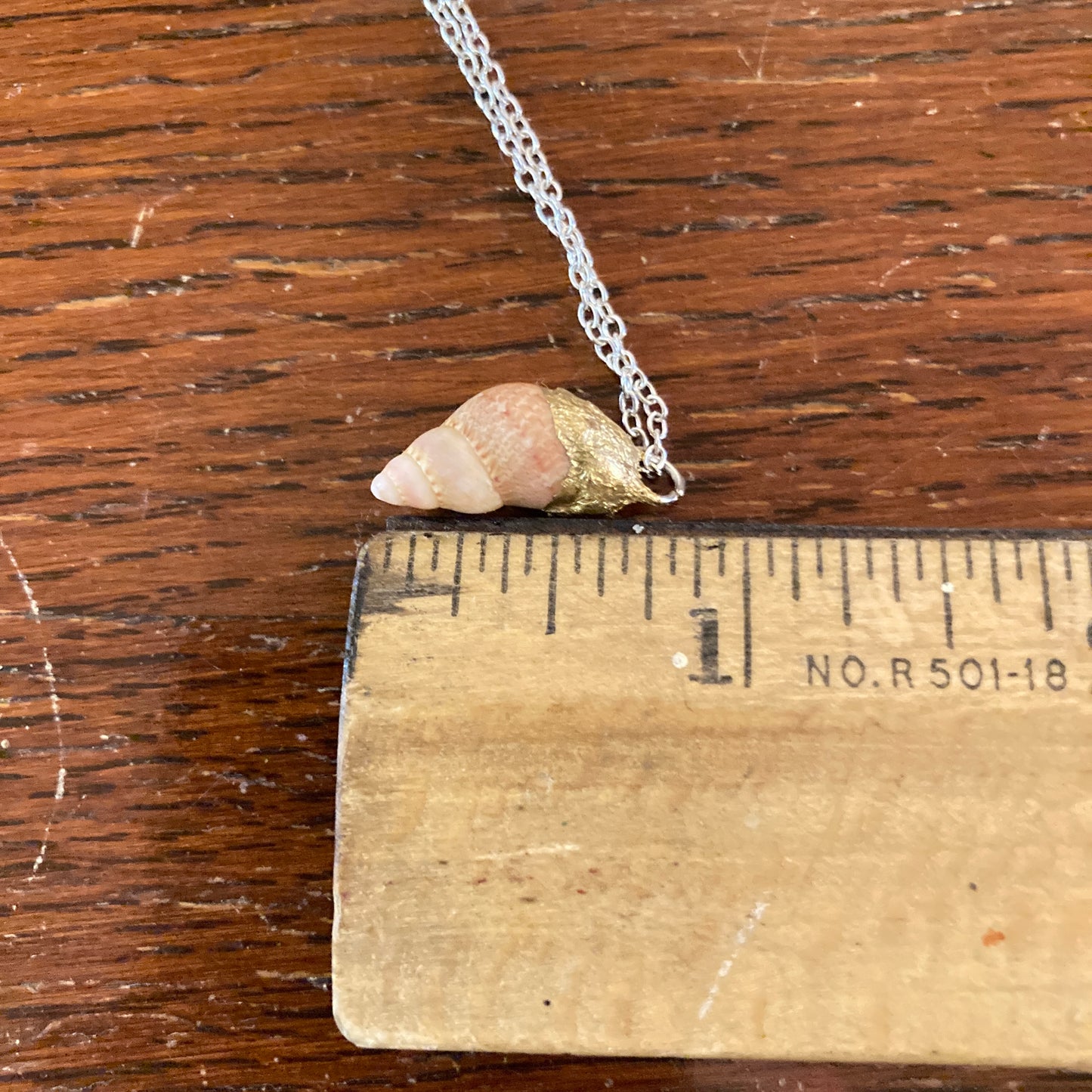 Periwinkle Artisan Made Pendant Handcrafted Sea Shell Necklace 3/8 in x 3/4 in