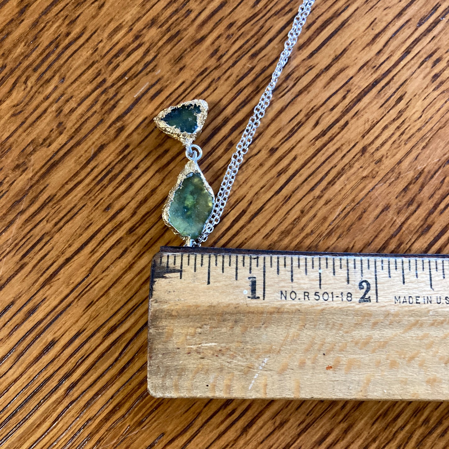 Erie Glass Artisan Made Pendant Green Glass Handcrafted Jewelry