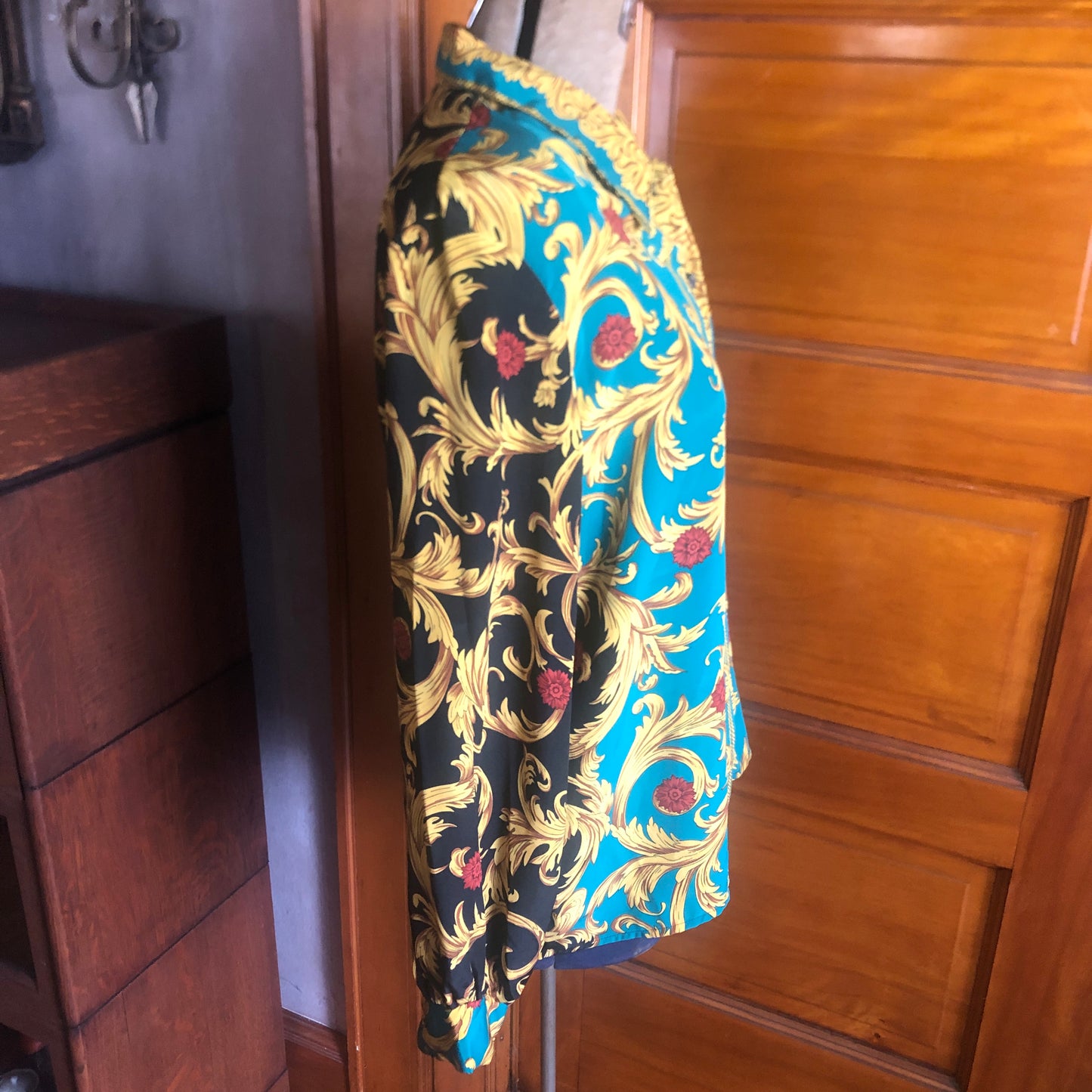 Royal Button Up 1980's Vintage Size 14 Shoulder Pads