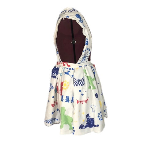 Pinafore Dress Vibrant Hand Sewn 50s Design Size Small Up Cycled Bedsheet Fabric