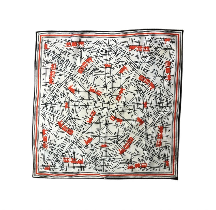Railway Motif Unbranded Scarf Train Lover Vintage Railroad Scarf Railroad Design