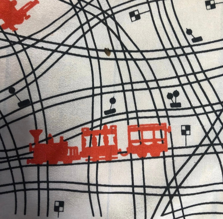 Railway Motif Unbranded Scarf Train Lover Vintage Railroad Scarf Railroad Design