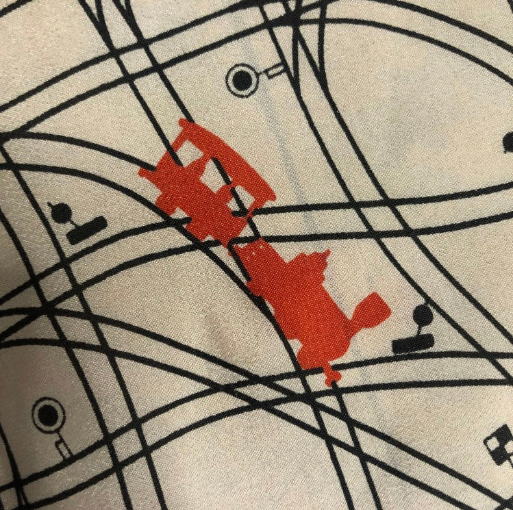 Railway Motif Unbranded Scarf Train Lover Vintage Railroad Scarf Railroad Design