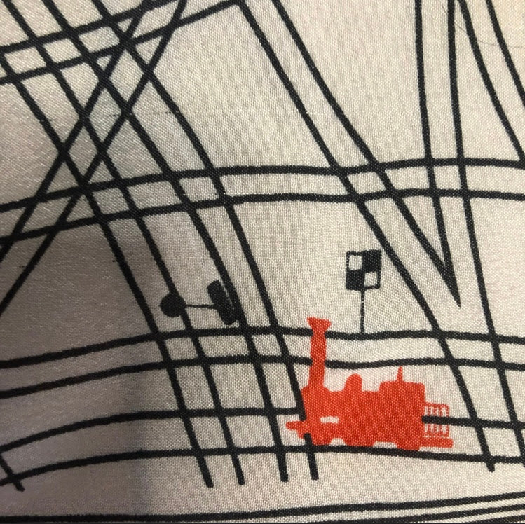 Railway Motif Unbranded Scarf Train Lover Vintage Railroad Scarf Railroad Design
