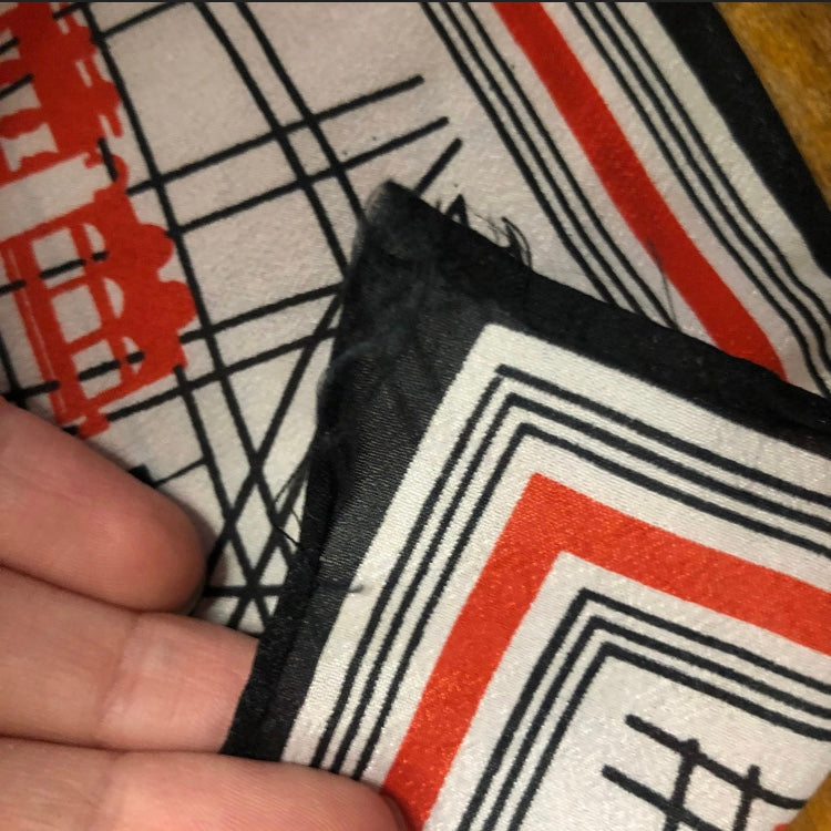 Railway Motif Unbranded Scarf Train Lover Vintage Railroad Scarf Railroad Design