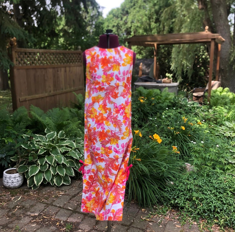 Young Hawaii Pink And Orange Floral Dress