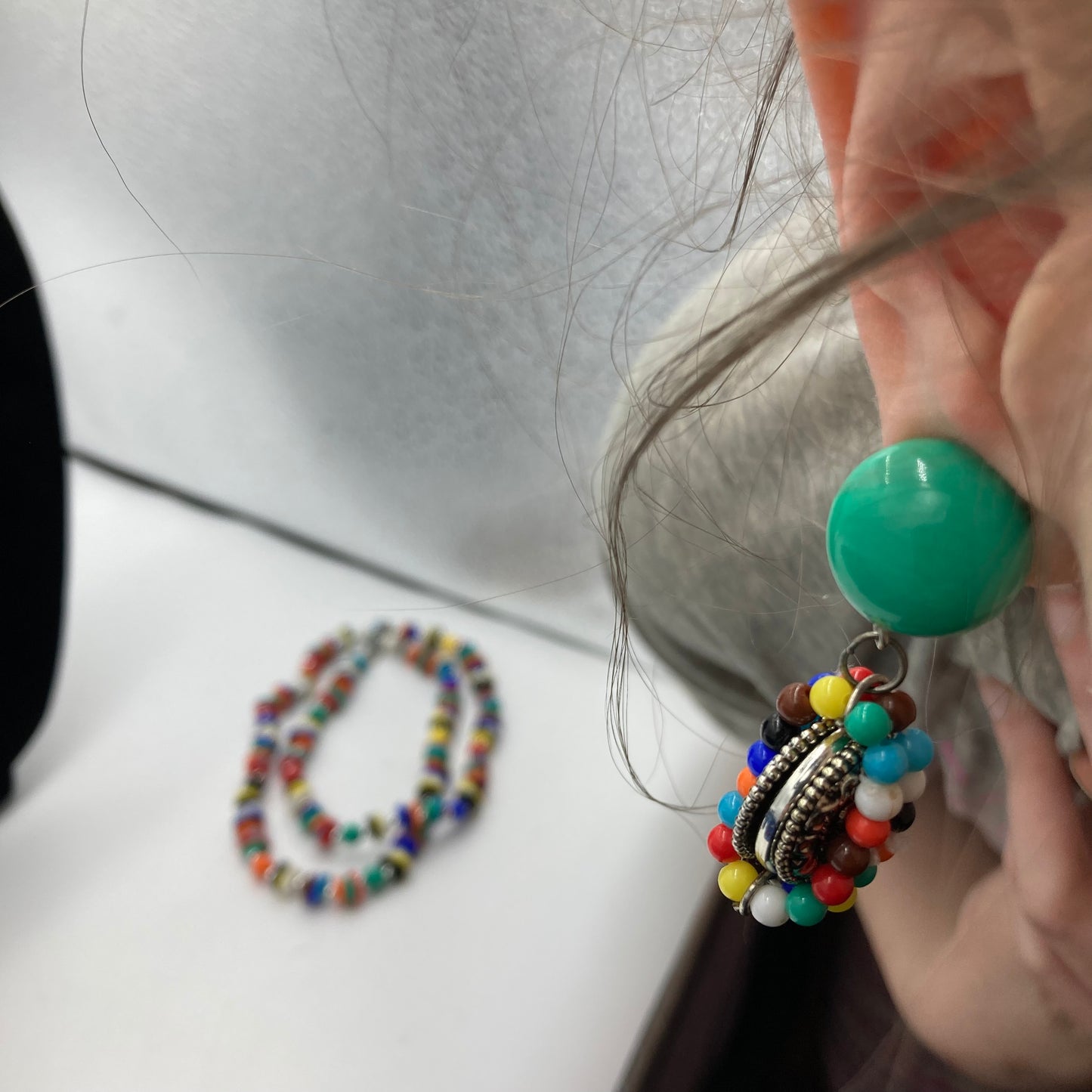 Rainbow Candy Costume Jewelry Set Necklace And Earrings