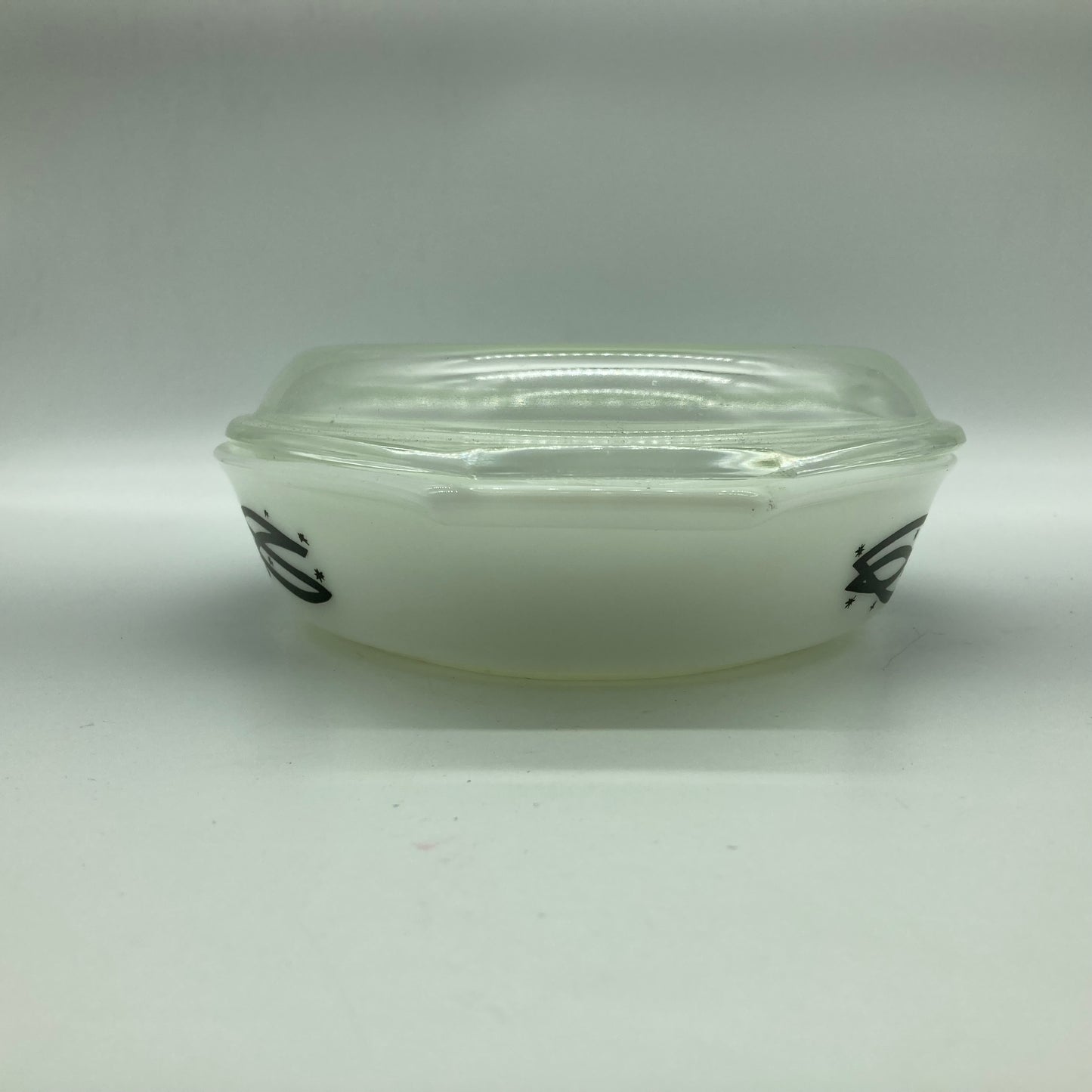Pyrex Divided Casserole Barbed Wire Promotional Pattern Vintage Kitchen