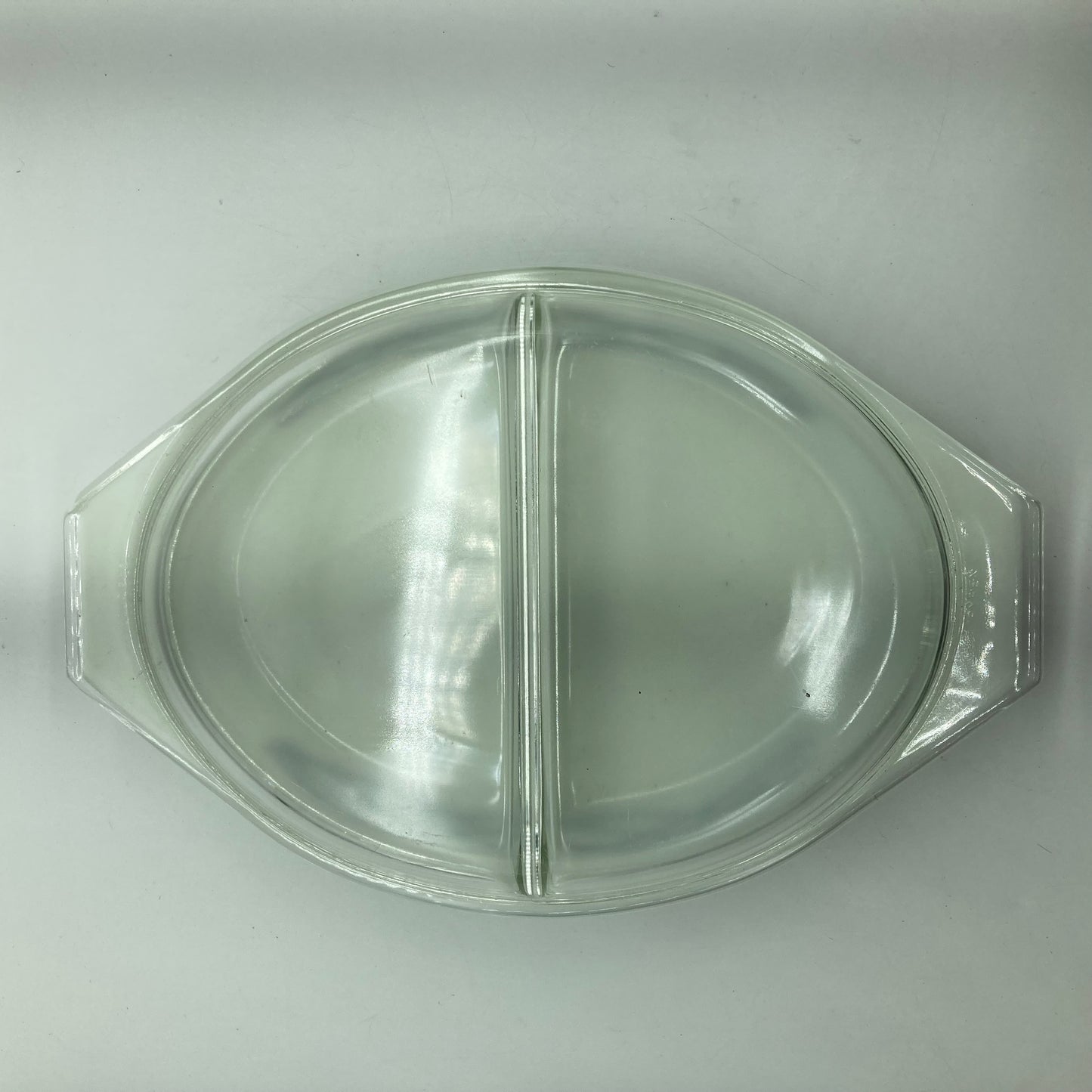 Pyrex Divided Casserole Barbed Wire Promotional Pattern Vintage Kitchen