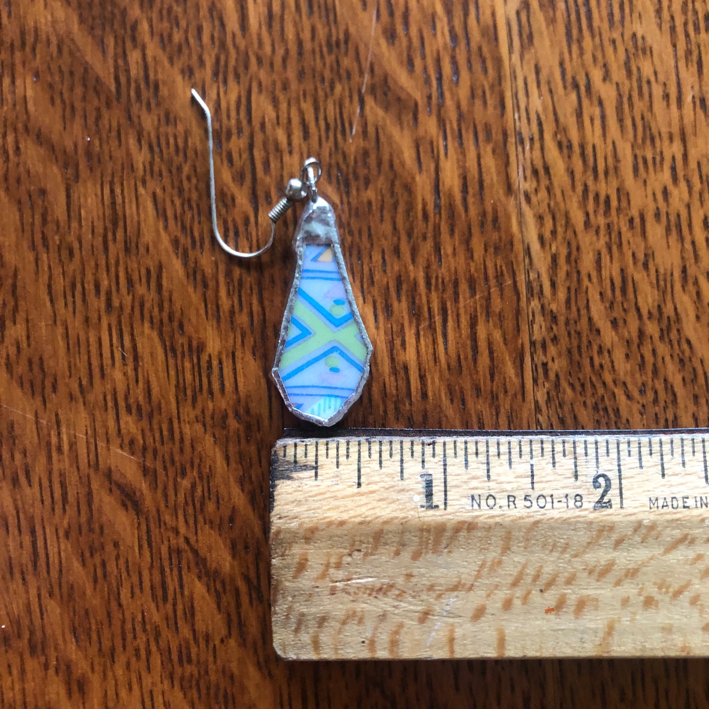 Broken Pottery Artisan Made Pendent And Dangle Earring Set Sango One World Japan Plate Handcrafted Jewelry Set