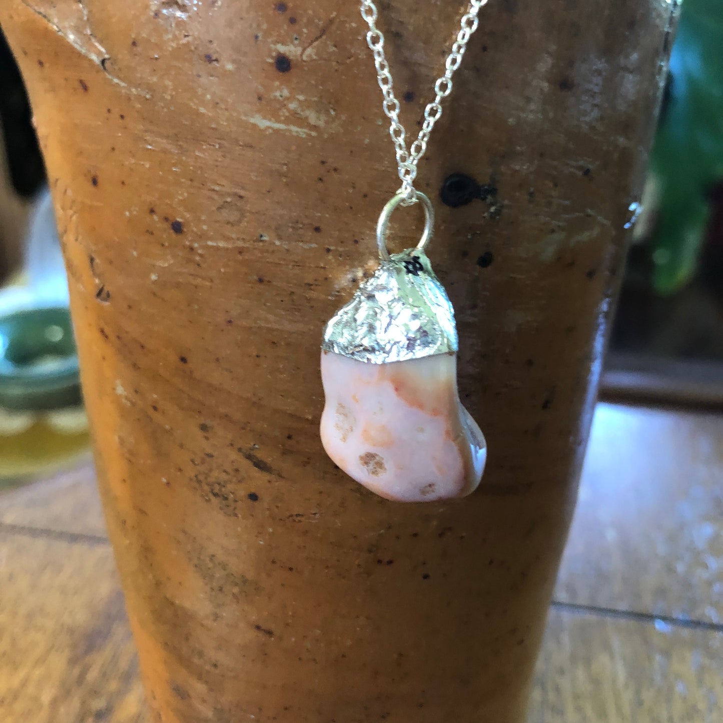 Artisan Made Rock Pendent Resembles an Agate Handcrafted Necklace 3/4in x 1in
