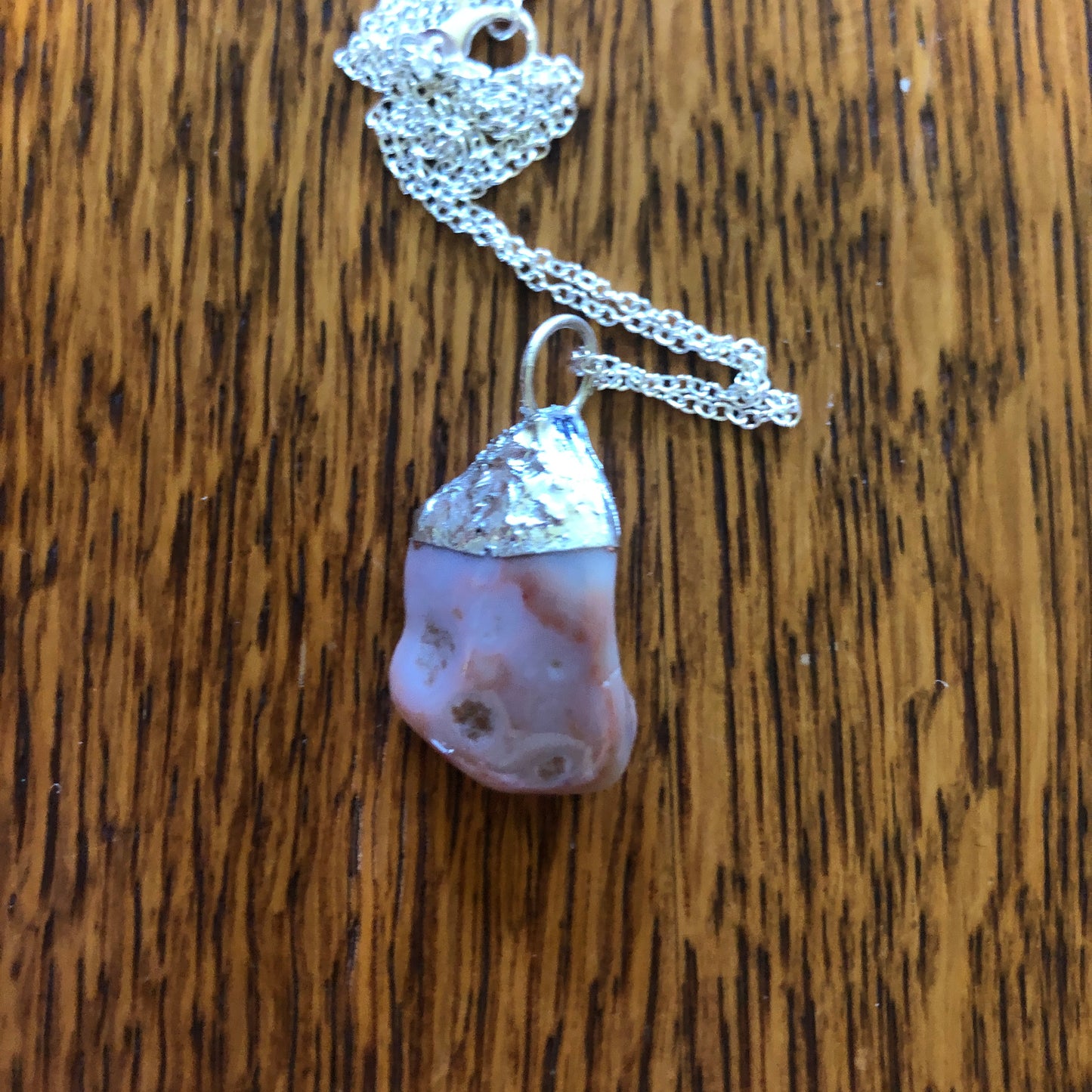 Artisan Made Rock Pendent Resembles an Agate Handcrafted Necklace 3/4in x 1in
