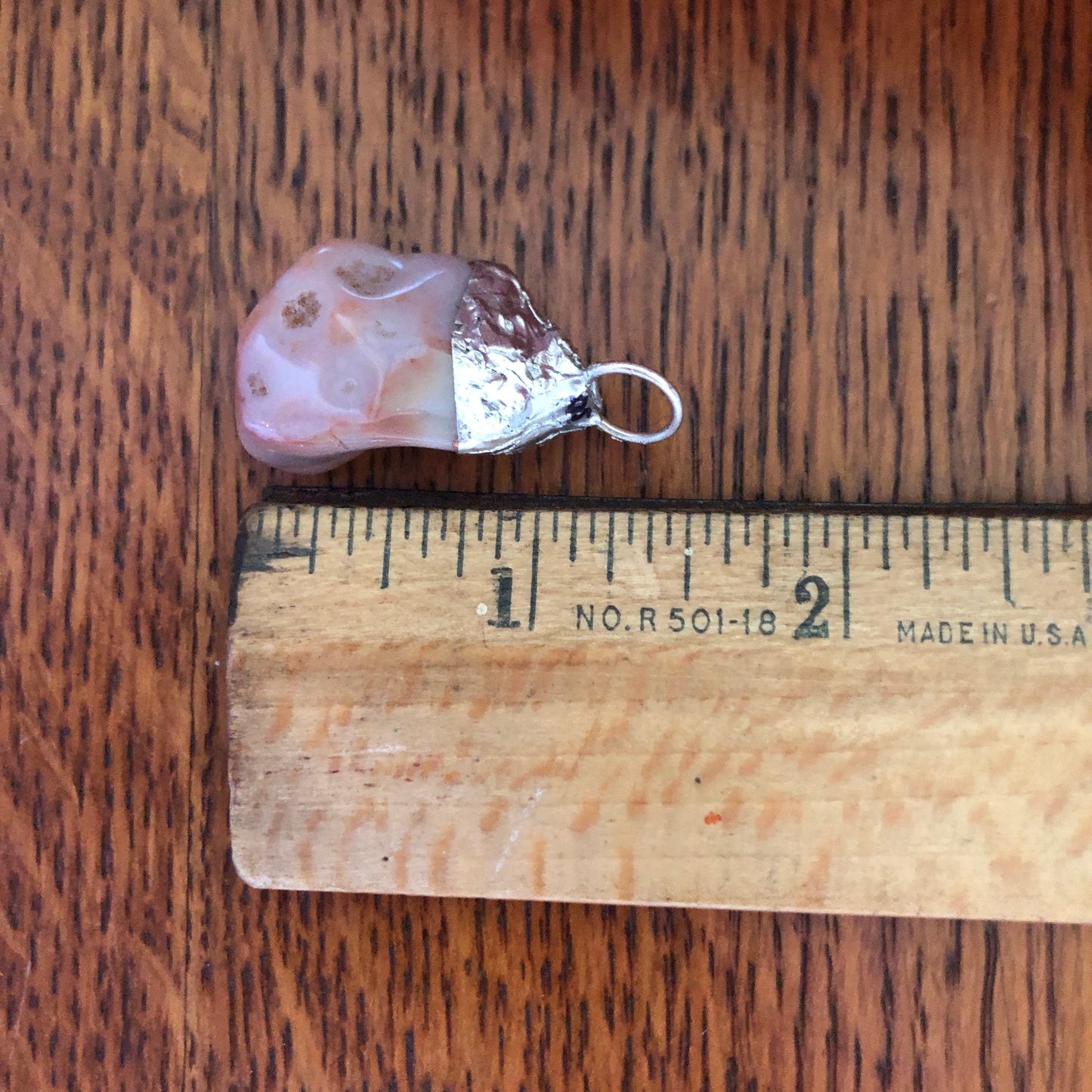 Artisan Made Rock Pendent Resembles an Agate Handcrafted Necklace 3/4in x 1in