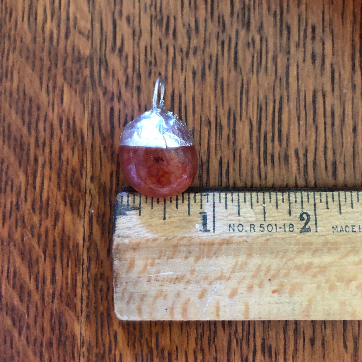 Artisan Made Rock Pendent Resembles a Snakeskin Agate Handcrafted Necklace 3/4in x 3/4in