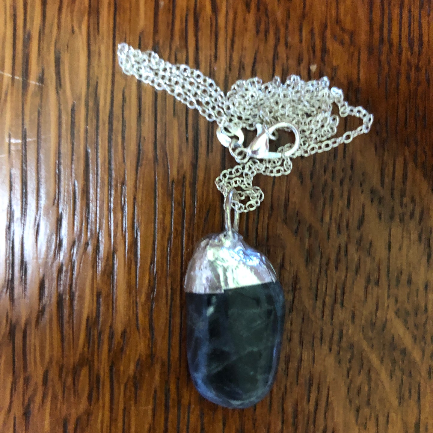 Artisan Made Rock Pendent Resembles Sodalite Handcrafted Necklace 3/4in x 1.25in