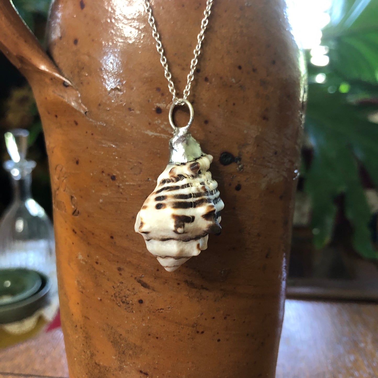 Murex Artisan Made Pendent Handcrafted Sea Shell Necklace 1 in x 1.5 in