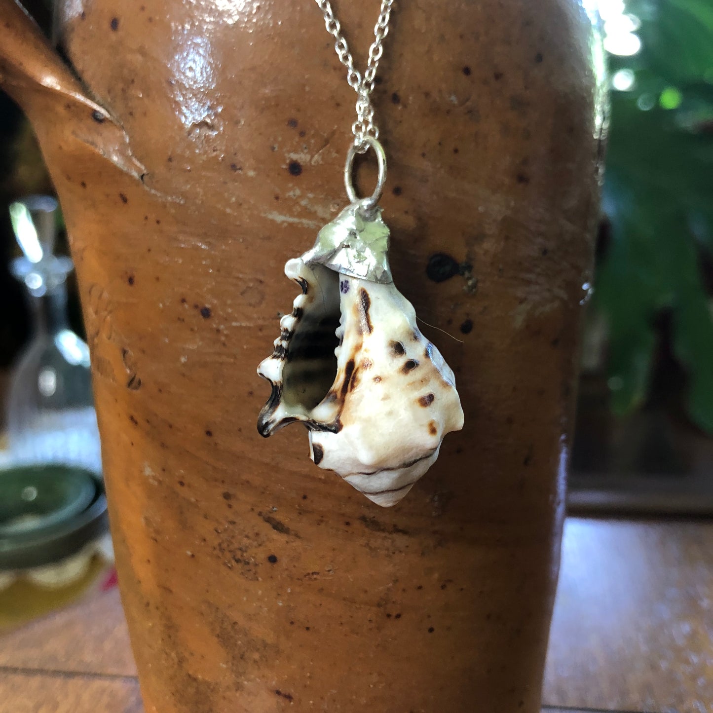 Murex Artisan Made Pendent Handcrafted Sea Shell Necklace 1 in x 1.5 in
